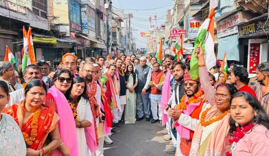 सरदार पटेल की जयंती पर भाजपा ने निकाली पदयात्रा