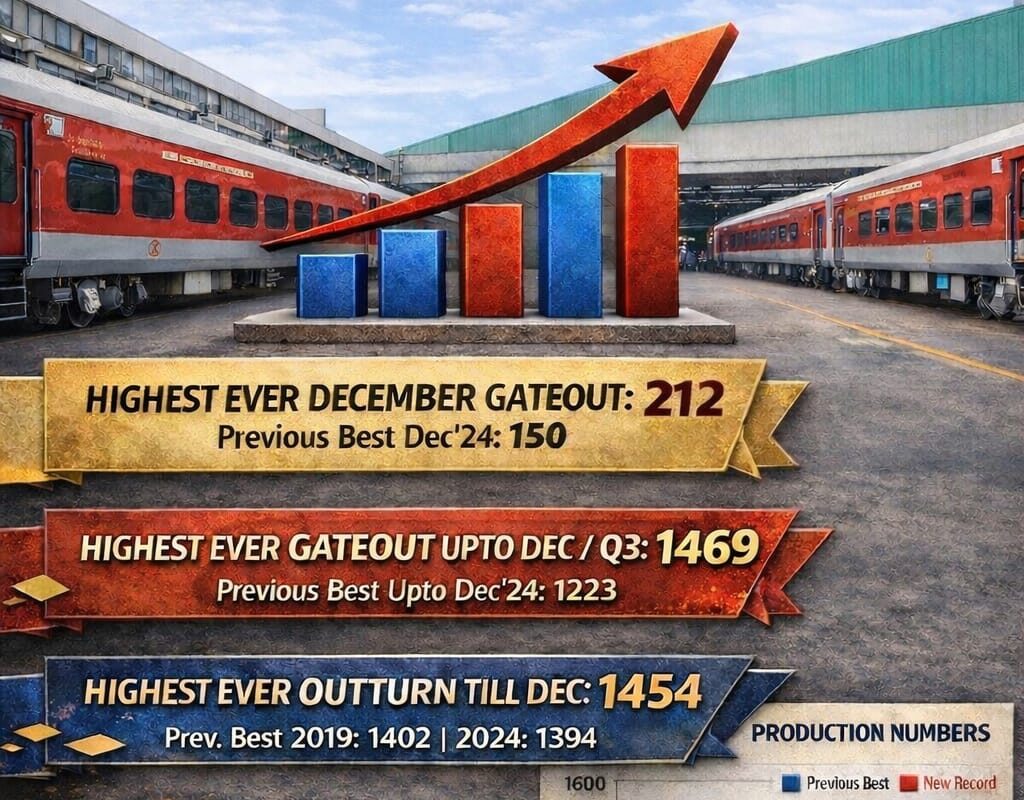 आरेडिका रायबरेली ने दिसंबर 2025 में 212 कोच गेटआउट कर बनाया नया रिकॉर्ड