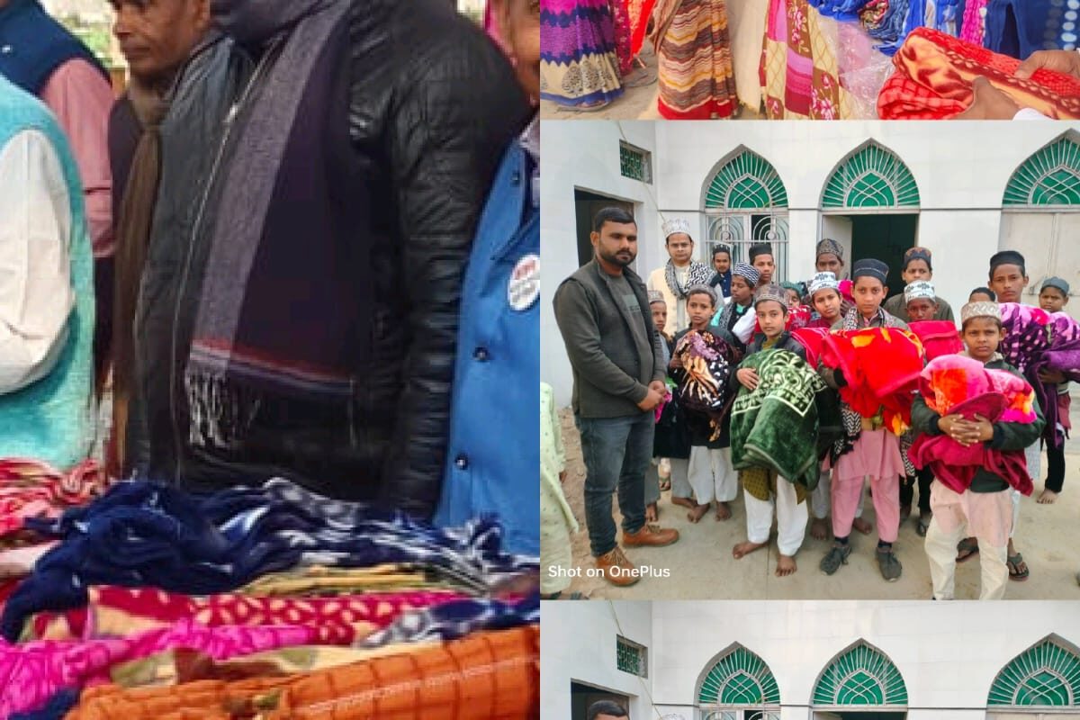 पत्रकार जुबैर खान ने जरूरतमंदों को बांटी राहत की चादर