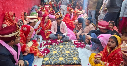 मुख्यमंत्री सामूहिक विवाह समारोह में 97 जोड़ों ने थामा एक-दूसरे का दामन