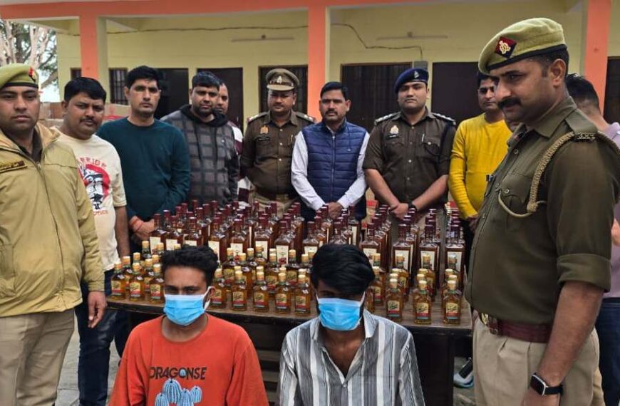 पंजाब से तस्करी के लिए लाई गई 810 पेटी अंग्रेजी शराब बरामद