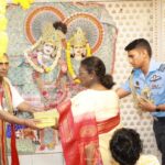 राष्ट्रपति ने दानघाटी मंदिर के दर्शन एवं गोवर्धन परिक्रमा की