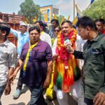 सांसद संजय सिंह का नरसीपुरम में जोरदार स्वागत, उमड़ा जनसैलाब