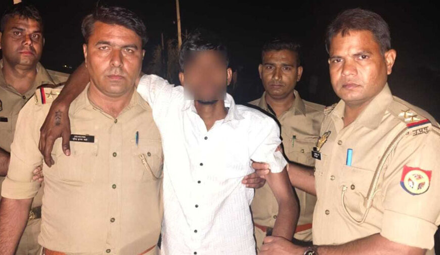 मुठभेड़ में शातिर लुटेरा गिरफ्तार, पैर में लगी गोली