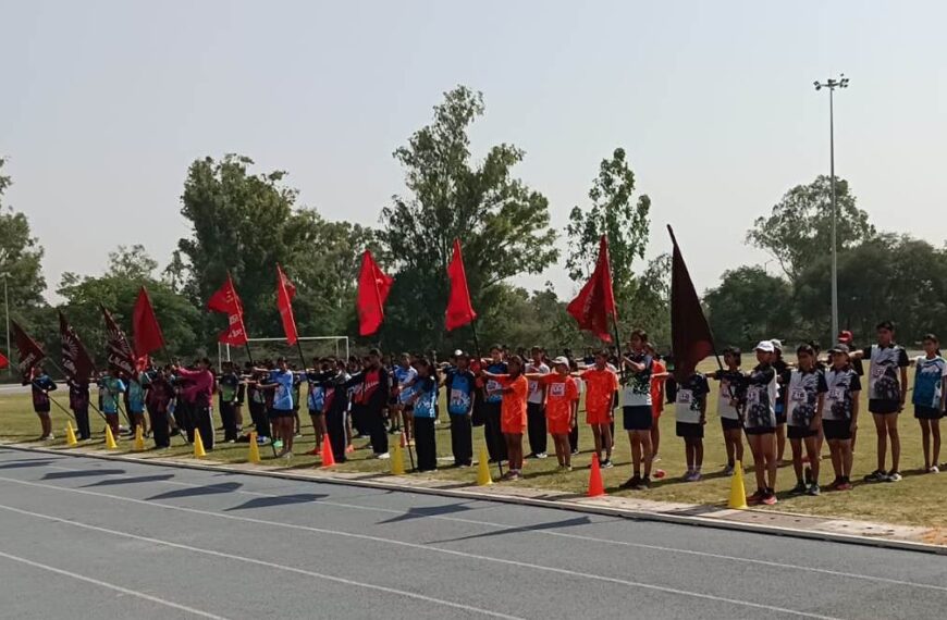 केन्द्रीय विद्यालय एमसीएफ लालगंज में 55वीं क्षेत्रीय खेलकूद प्रतियोगिता का शुभारंभ