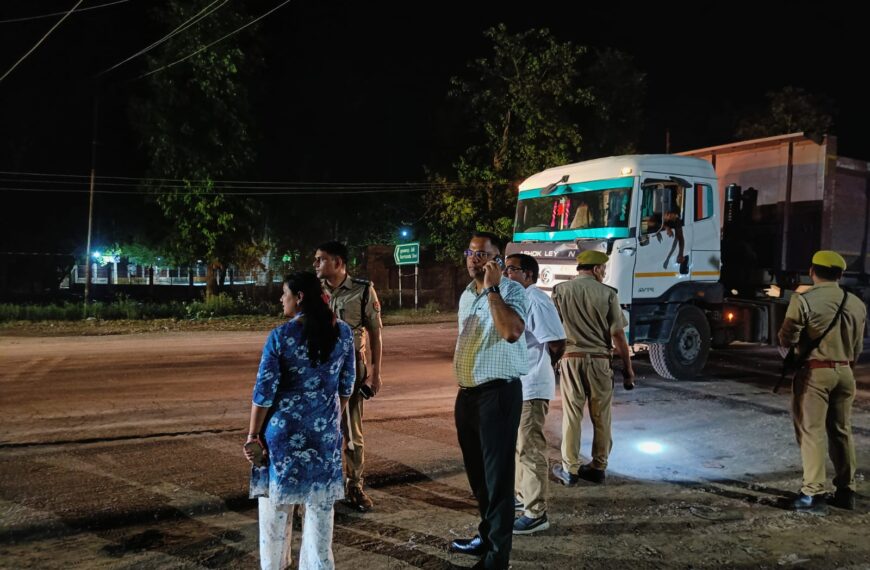 रात में सघन अभियान चलाकर वाहनों पर की कार्रवाई