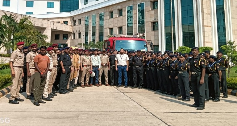 एम्स रायबरेली में अग्नि सुरक्षा सप्ताह का आयोजन