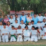 कराटे बेल्ट टेस्ट में खिलाड़ियों ने दिखाया दम, रागी सिंह और आदित्य प्रताप सिंह बने ब्लैक बेल्ट