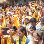 गाजे-बाजे के साथ निकली श्रीमद्भागवत कथा की मंगल कलश यात्रा
