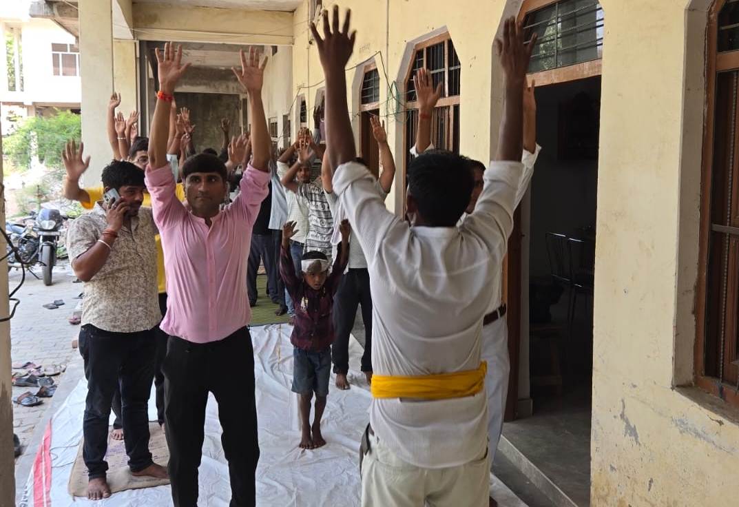 योगसूत्र के माध्यम से बप्पा देवतादीन अग्रहरि आईटीआई में हुआ योगाभ्यास