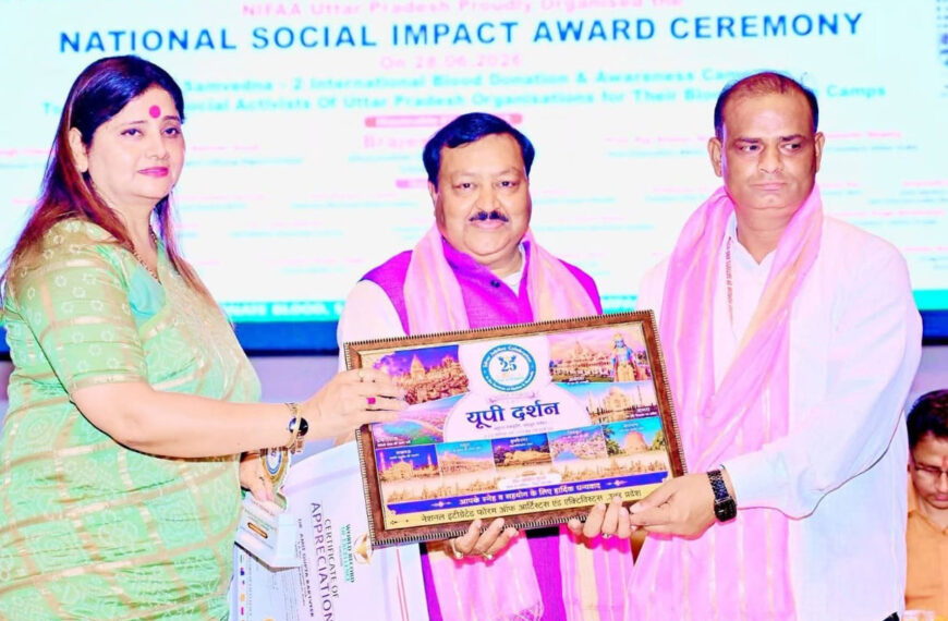 लखनऊ में नेशनल सोशल इंपैक्ट अवार्ड से सम्मानित हुए डॉ. अमित गुप्ता